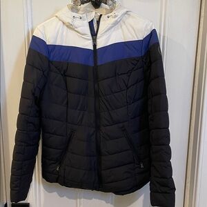 Women’s Blue and White Puffer Jacket